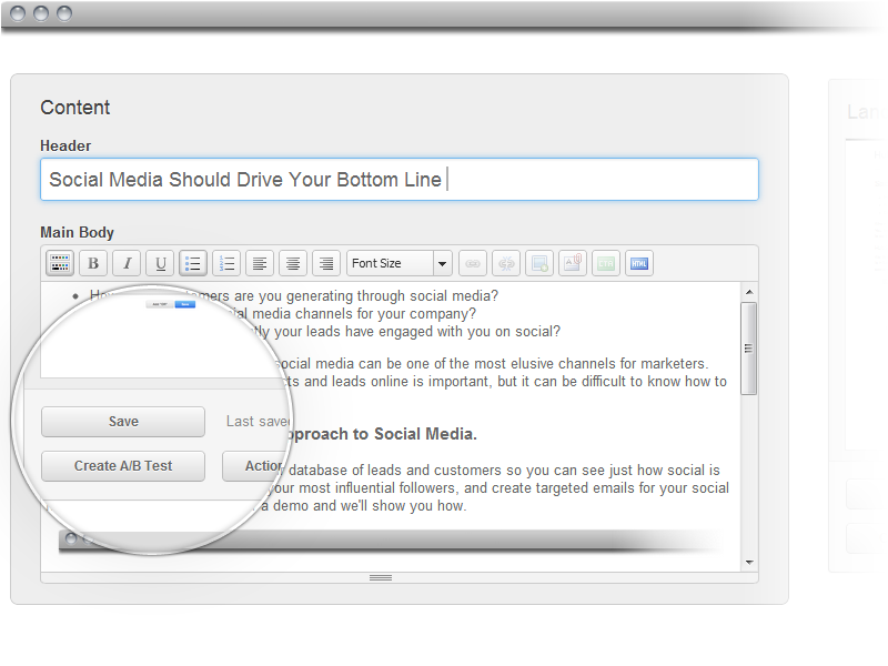 landing pages